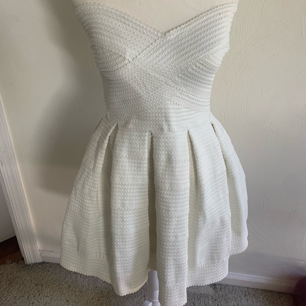 Bandage style mini flare dress